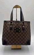 Pre-owned Louis Vuitton Damier Hampstead Ebene PM Shoulderbag Hardware Red Lined0